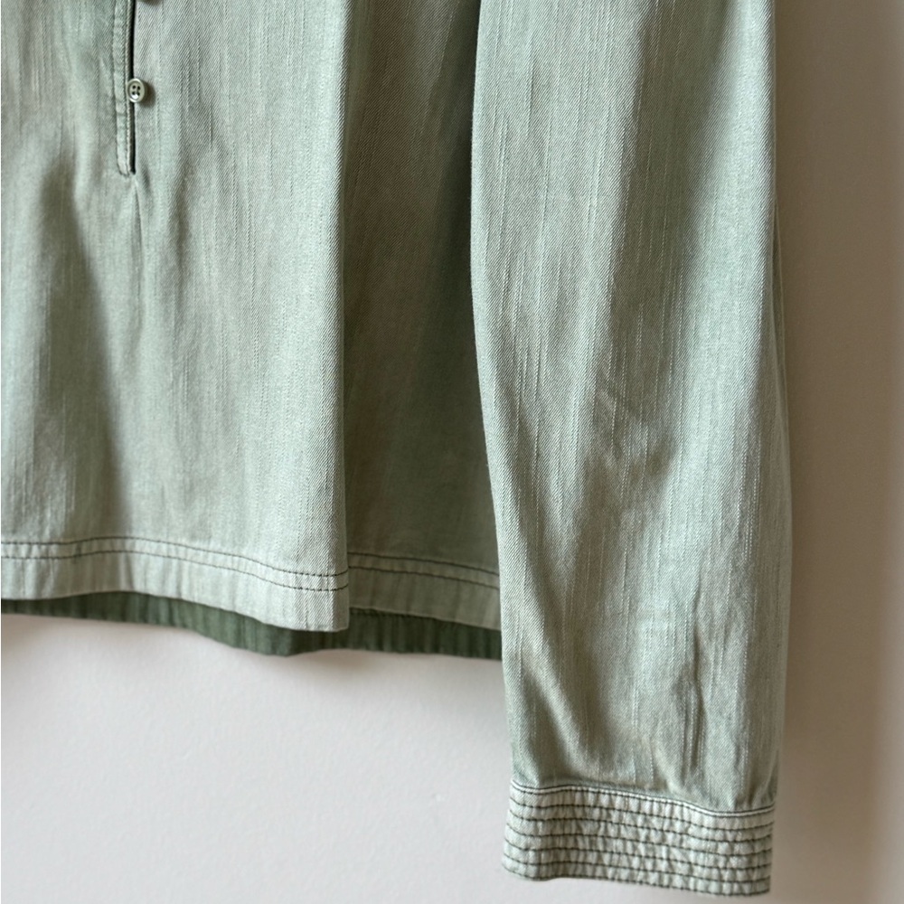 Something Navy Size Medium Chambray Light Green D… - image 6